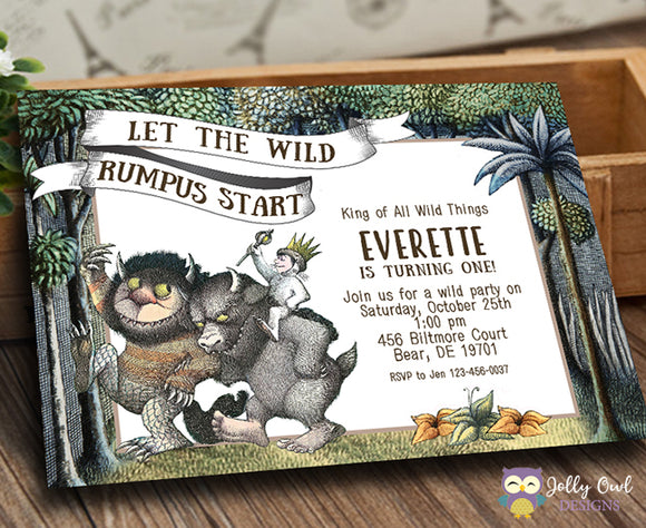 Where The Wild Things Are Birthday Party Invitation