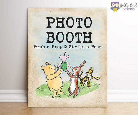 Winnie The Pooh Party Sign - Photobooth