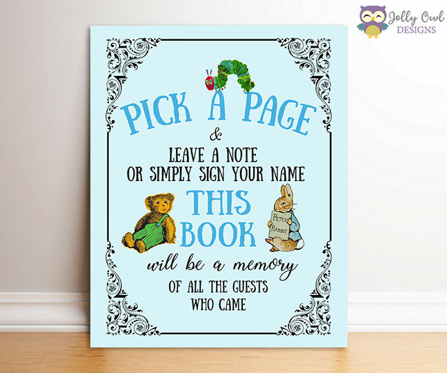 Story Book Themed Party Signs - Bundle Set β Jolly Owl Designs