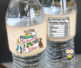 Water Bottle Label for Storybook Library Themed Baby Shower - Digital File