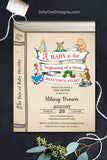 Book Themed or Storybook Baby Shower Invitation
