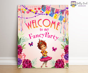 Fancy Nancy Birthday Party Signs - Welcome To My Fancy Party
